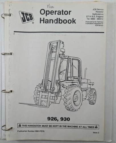Jcb 926 930 rough terrain - jcb,