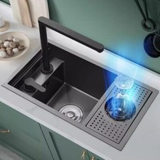 Black Hidden Stainless Kitchen