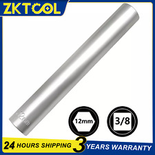 3/8" Drive 12MM Extra Long Drive Spark Plug Deep Square Metric Socket
