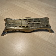 Vintage Brass Cribbage Board -