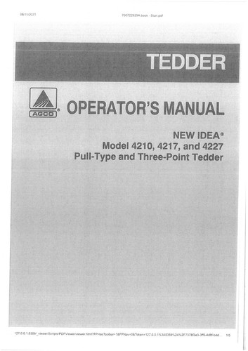 Agco new idea - idea, tedder