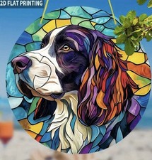 Springer Spaniel Dog LARGE Suncatcher Birthday Window Present GIFT Sympathy Love