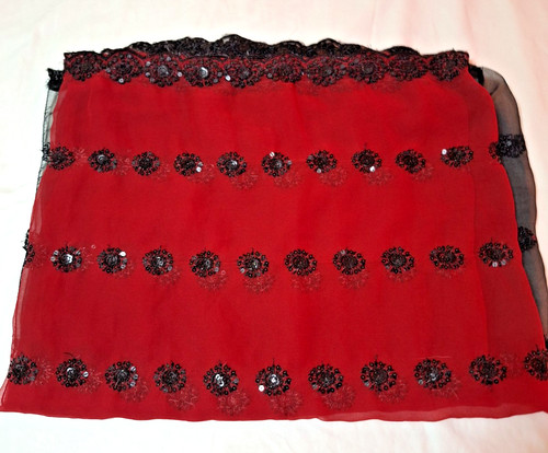 Red and black - and, fabric
