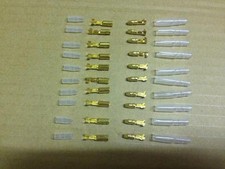 50 X SCOOTER MOPED WIRING HARNESS LOOM BULLET CONNECTORS BRASS 3.9MM ELECTRICAL