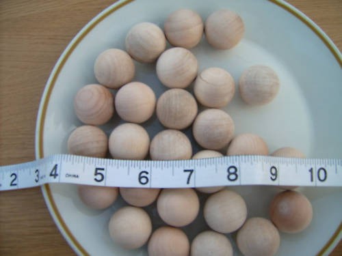 20x wood balls turned wooden - 20x,
