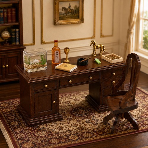 Dolls house study desk - house,
