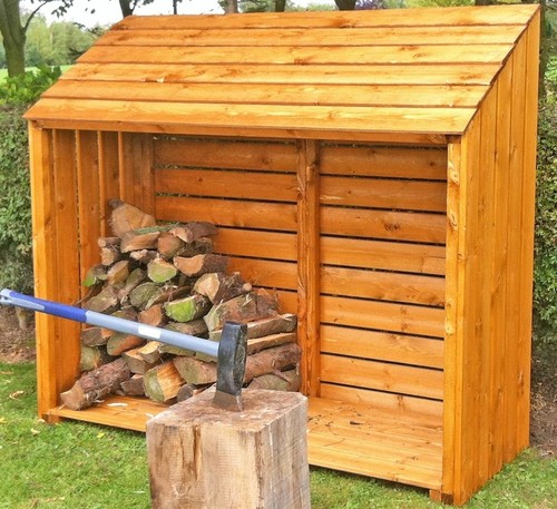 Wooden garden log store 5x2 - garden,
