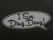 I Say Ding Dong Speech Bubble Car Stickers 3" Set of 4 Classic Bike Helmet