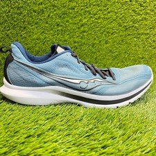 Saucony Kinvara 13 Mens Size 12 Blue Black White Athletic Running Shoes Sneakers
