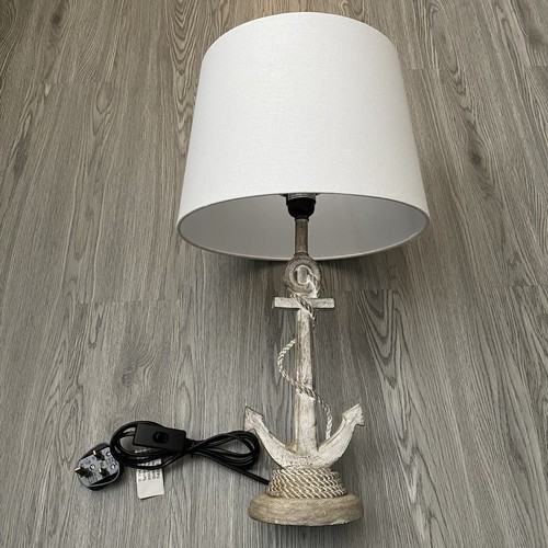 Rustic anchor table - rustic, lamp