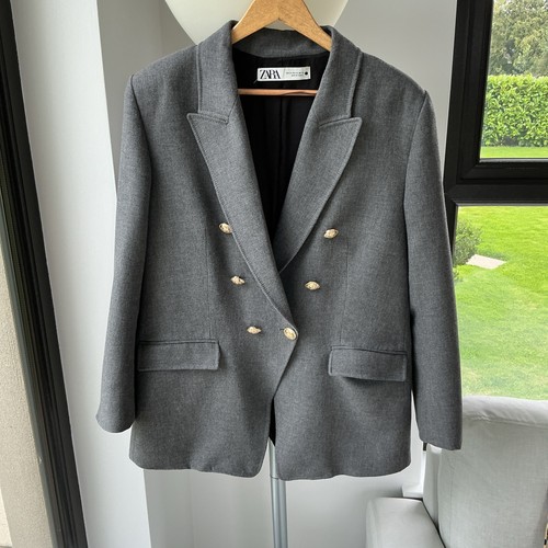 Zara grey blazer - zara, double