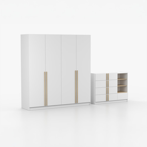 Hinged door wardrobe - hinged, four