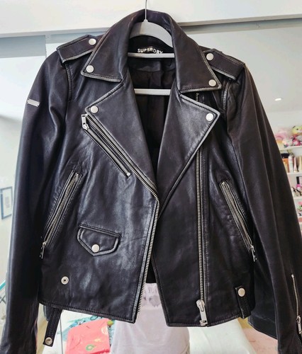 Superdry leather ladies jacket - ladies,
