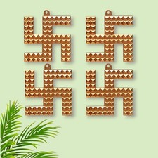 2 Pc Pure Copper 2" Swastik