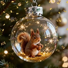 Christmas Tree Decor-Wildlife Wonder Collection 3D Animal Crystal Glass Ornament