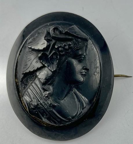 Victorian whitby jet cameo - victorian,