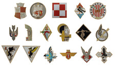 Polish Royal Air Force RAF Squadron Pin Badges - 17 Formations & Squadrons Flag