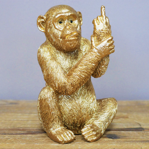 Yours monkey ornament - up,