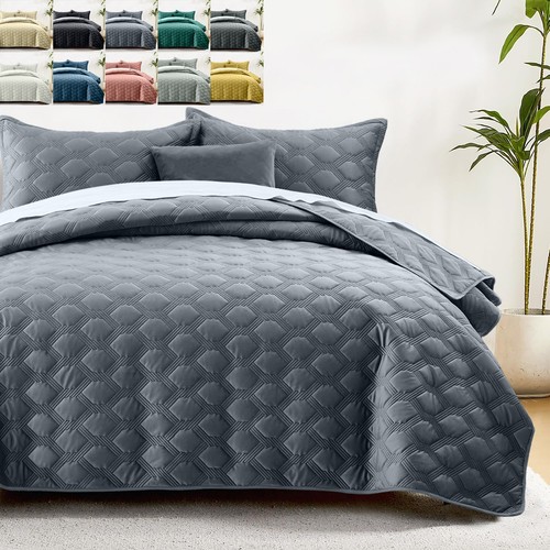 Soft velvet bedspread set - bedspread,