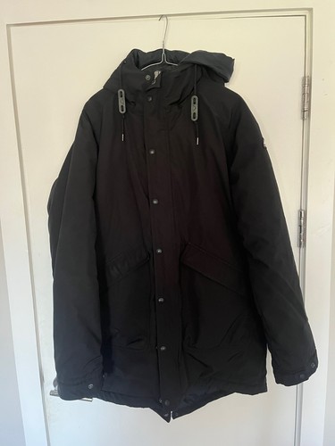 Penfield mens black parka - black,
