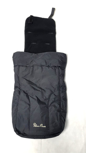 Silver cross black footmuff - cross,