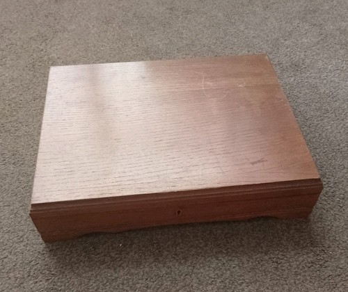 Large vintage lockable wooden - vintage,
