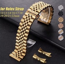For Rolex Jubilee Style Curved Stainless Steel Watch Bracelet Datejust 12mm-21mm