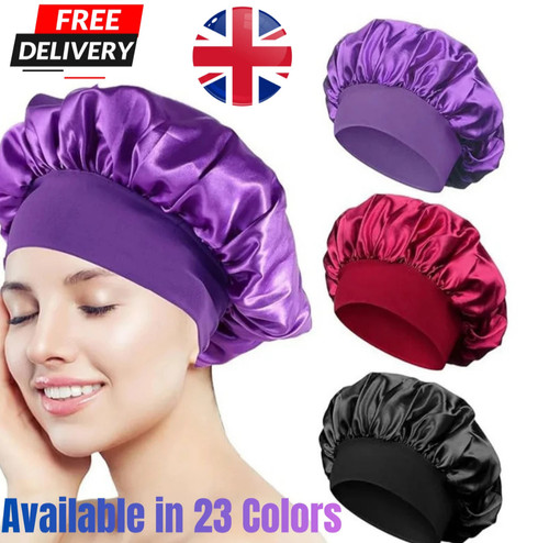 Long hair care satin bonnet - satin,