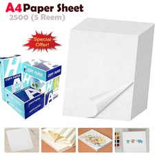 5 Reem A4 WHITE CRAFT SHEET SOFT PAPER CARD DECOUPAGE BLANK PAPER PRINTER 80GSM