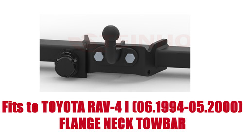 Flange neck tow bar for - flange, toyota