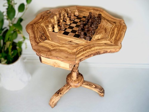 Olive wood chess set legged - olive,