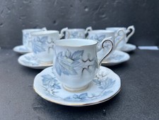 VINTAGE ROYAL ALBERT FINE BONE CHINA TEA CUP AND SAUCER SET SILVER MAPLE PATTERN