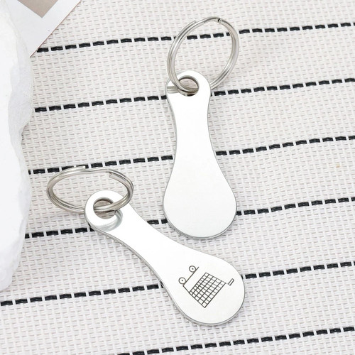 2pcs trolley coin - 2pcs, keyring