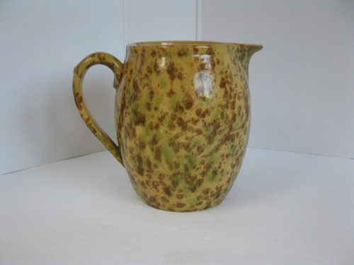 Antique yellow ware - yellow, sponge