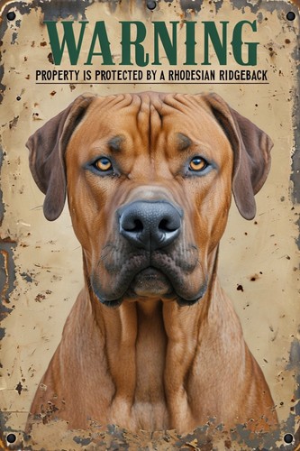 Warning rhodesian ridgeback - warning,