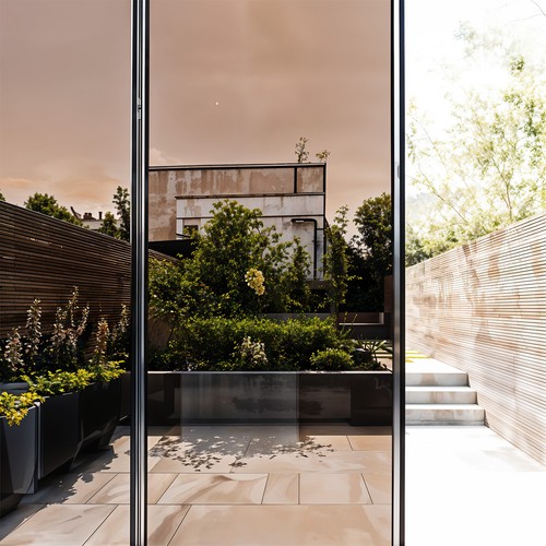 One way mirror window - one,