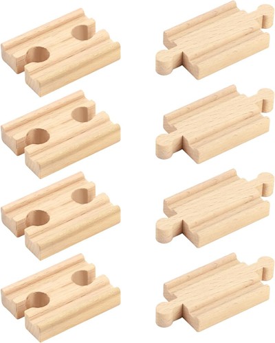 8pcs wooden train track - wooden,