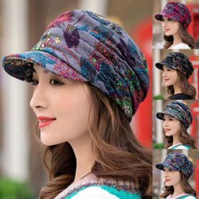 Keep Warm Chemo Caps Women Beanie Hat Sport Casual Wide-Brimmed Turban Visor Cap