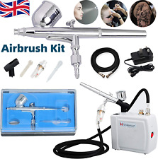 Airbrush Compressor Kit Dual Action Spray Gun Model Paint Tattoo Nail Home DIY*