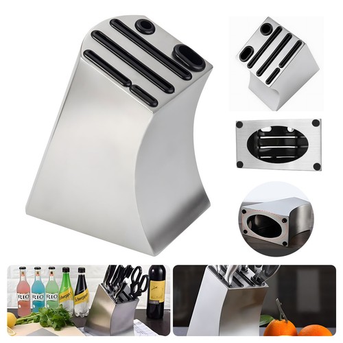 Stainless steel knife block - stainless,