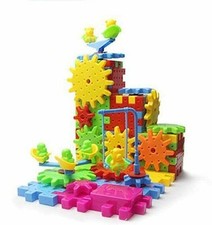 Kids 81PCS IQ Builder Game Building Blocks Gear Cogs Jigsaw Kids Toy Set