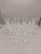 8 Saint Louis Crystal Champagne Flutes Cerdanya Model Signed Unit Price