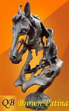 ART DECO BRONZE HORSE HEAD IN