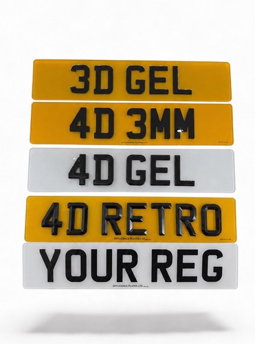 3mm gel number plates - 4d,