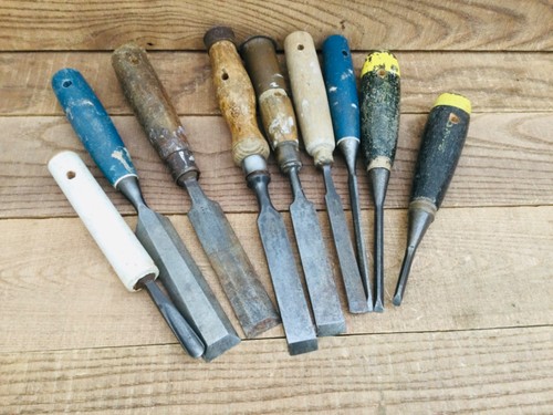 Vintage wood chisels - wood,