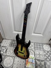 Guitar Hero World Tour Nintendo Wii Sunburst Guitar Tested & Working & band hero