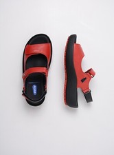 Wolky Rio Ladies Leather  Casual Walking Sandals 2022 Style Red Velvet