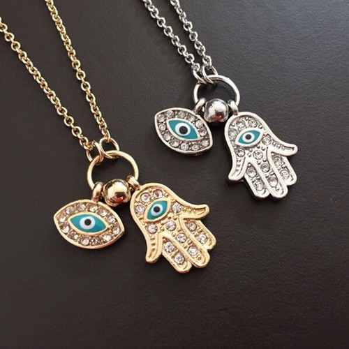 Fatima palm necklace - palm, eye
