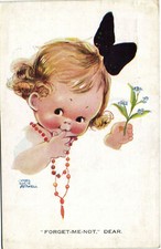 PC CPA MABEL LUCIE ATTWELL ARTIST SIGNED FORGET ME NOT (b26190)