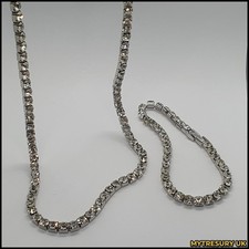 Tennis Chain & Bracelet | Cubic Zirconia Stones Iced Out Silver 5mm 18" - 30"
